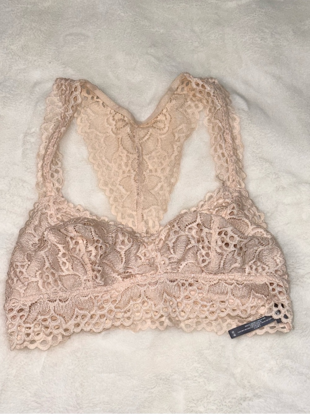 aerie Lace Racerback Bralette in Light Blush